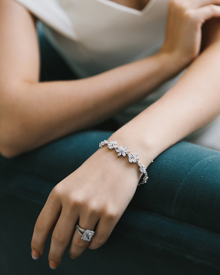 Cubic Zirconia Wedding Bracelet in Silver