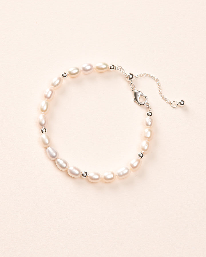 Silver Freshwater Pearl Bracelet