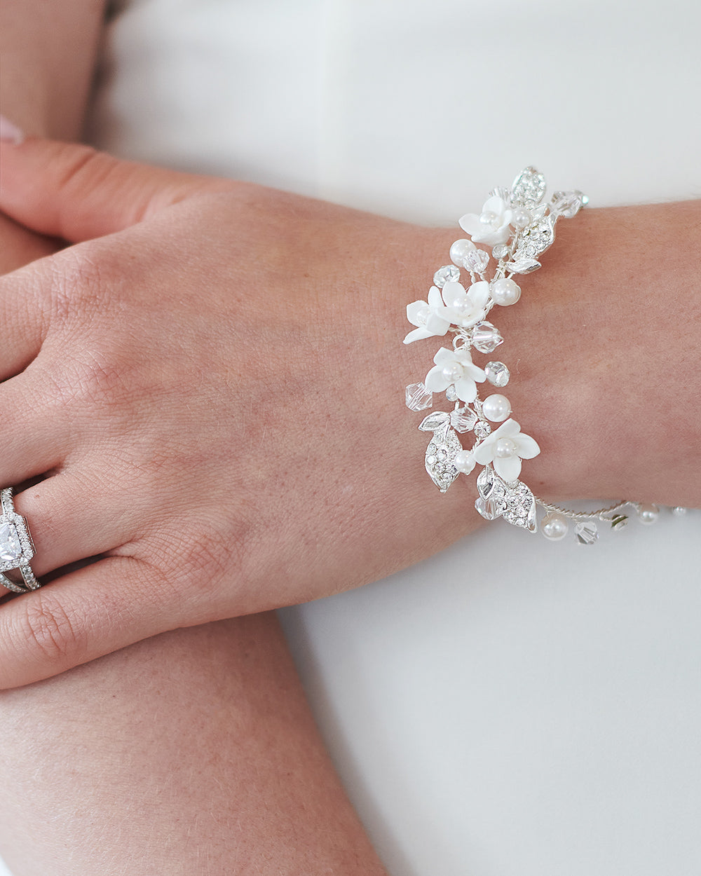 Floral Wedding Bracelet