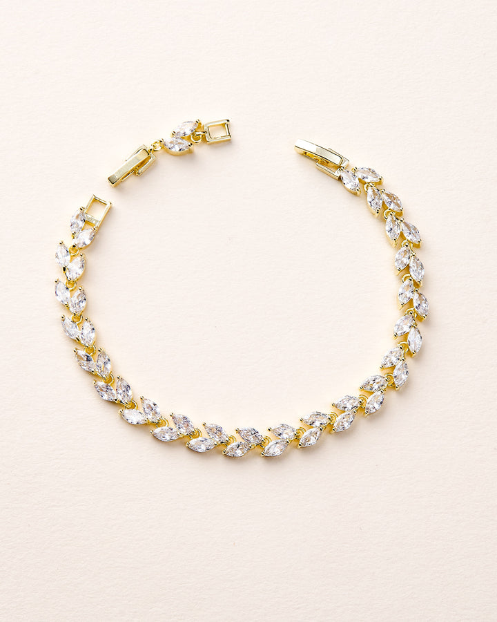 Gold bracelet with Cubic Zirconia