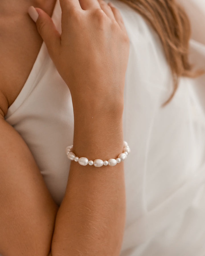 Pearl Wedding Bracelet Stretch