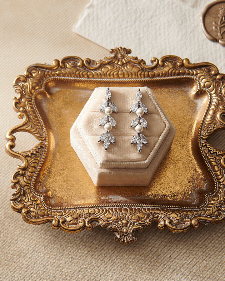 Pearl Dangle Earrings Bridal
