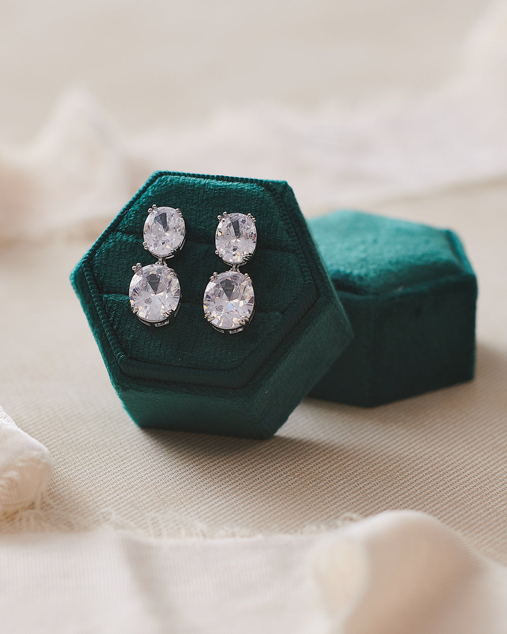 Bold CZ Dangle Earrings