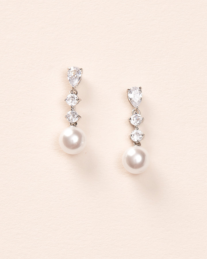 Small Pearl Dangle Earrings