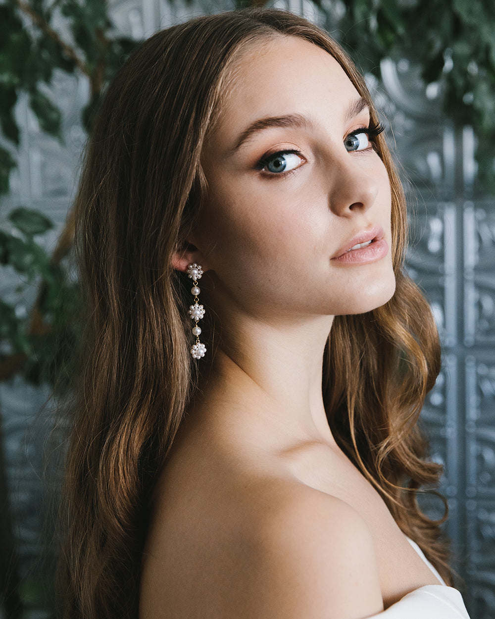 Pearl Drop Wedding Earrings