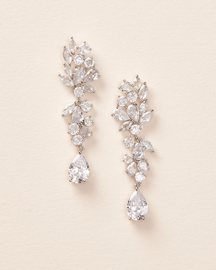 CZ Wedding Dangle Earrings