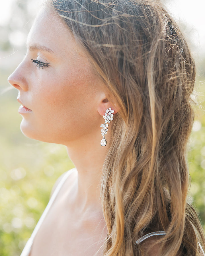 CZ Wedding Dangle Earrings