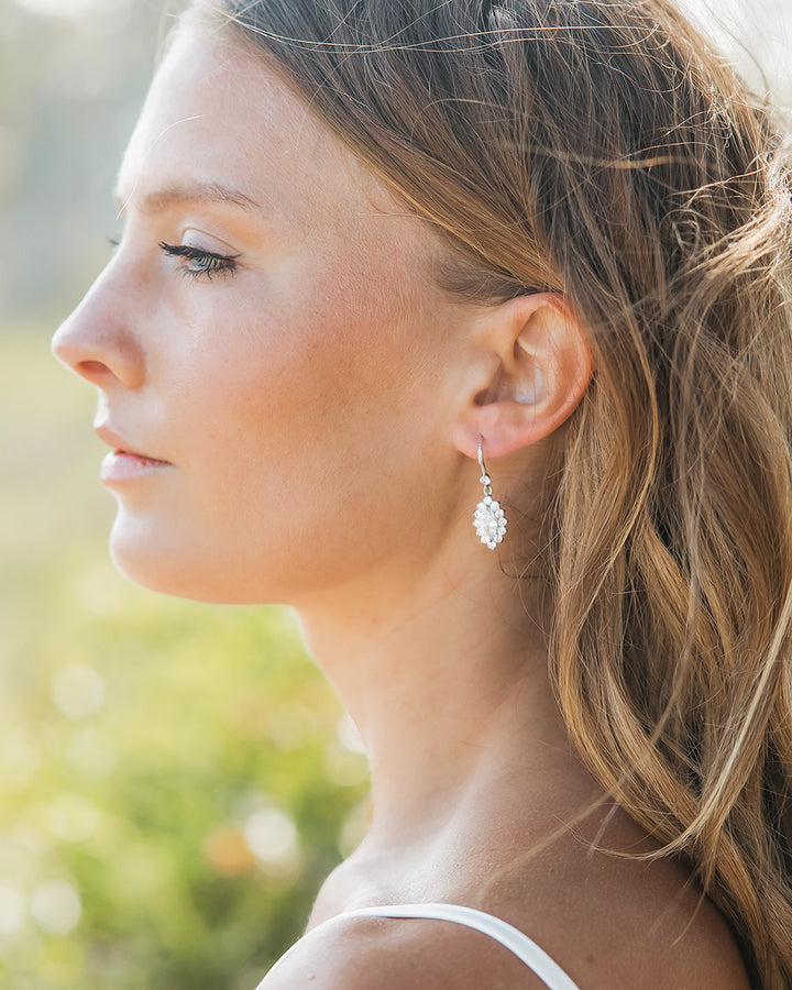 CZ Dangle Wedding Earrings