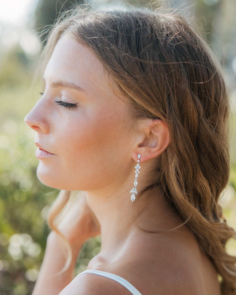 Wedding CZ Drop Earrings