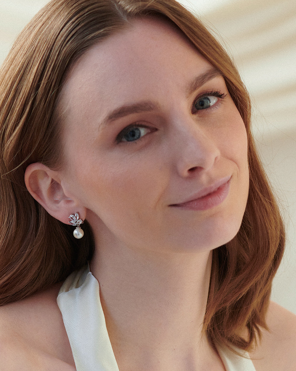 Wedding Pearl Dangle Earrings