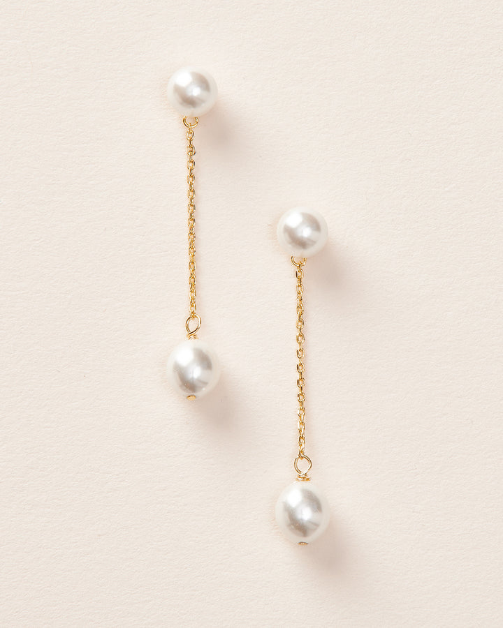 Pearl Dangle Earring Gold