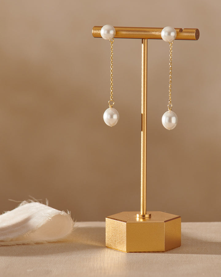 Pearl Dangle Earring Gold