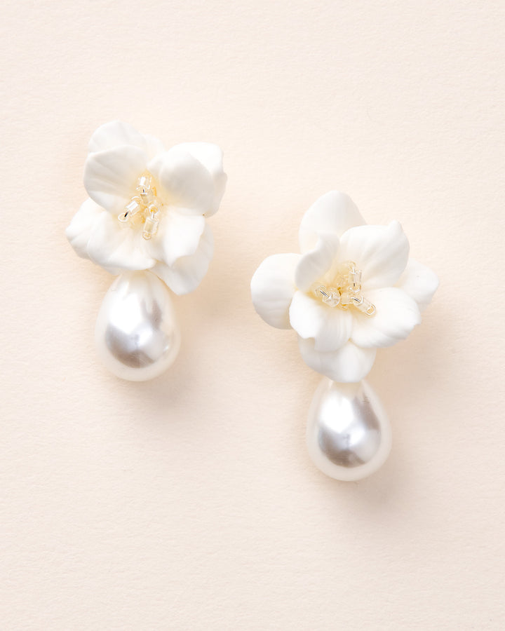 Floral Wedding Dangle Earrings