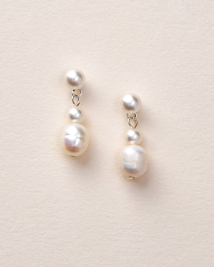 Wedding Pearl Dangle Earrings