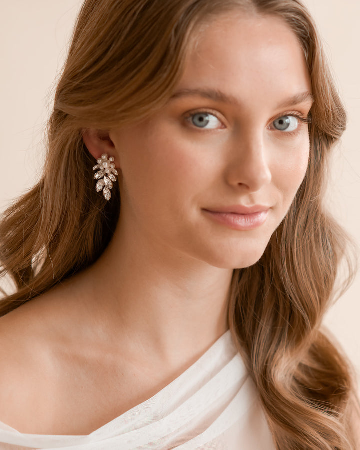 Pearl Dangle Wedding Earrings