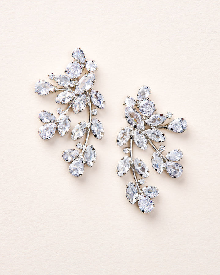 Statement Floral Wedding Earrings