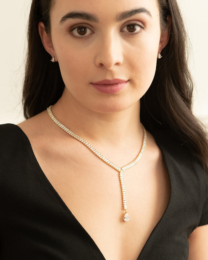 CZ Statement Drop Necklace