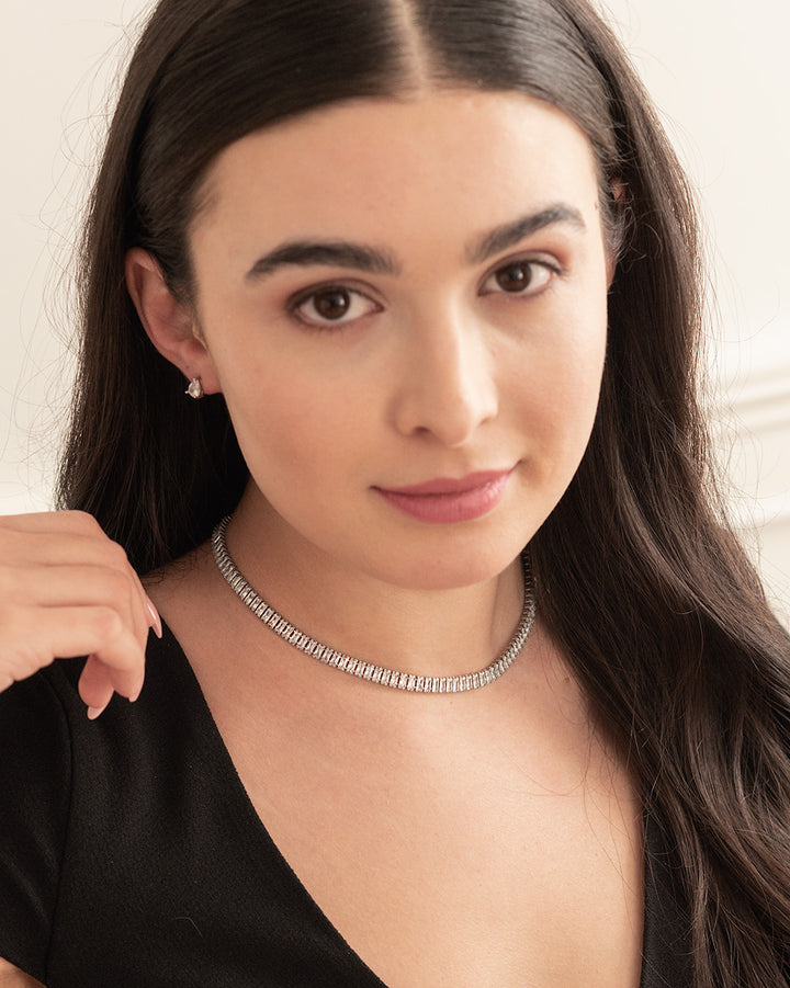 CZ Baguette Necklace