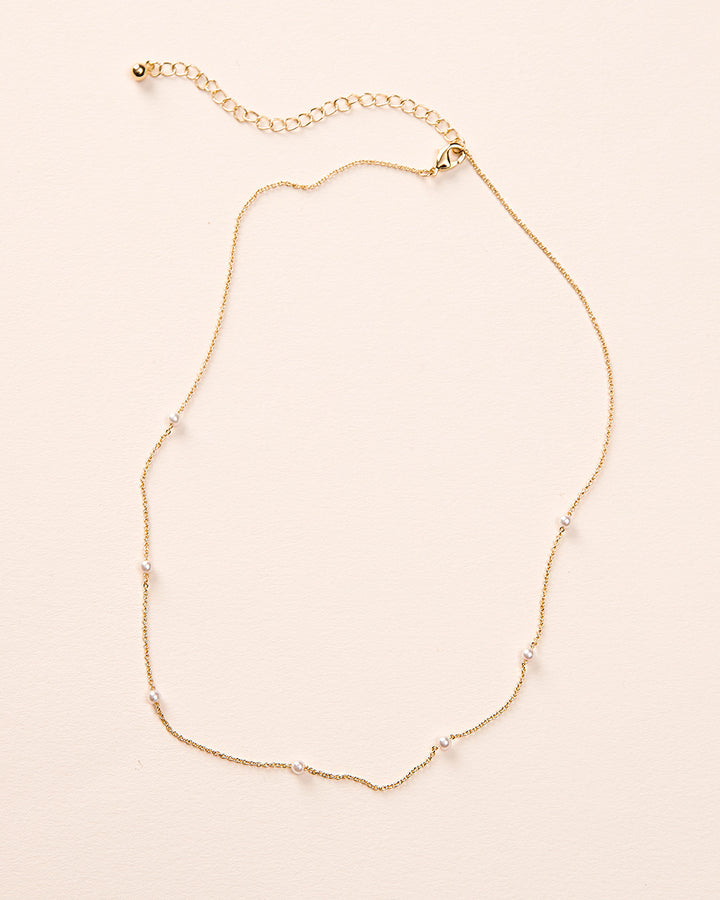 Delicate Scattered Pearl Necklace