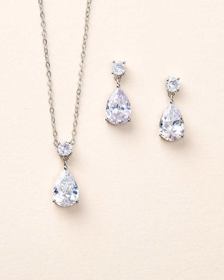 CZ Jewelry Set for Bride or Bridesmaids