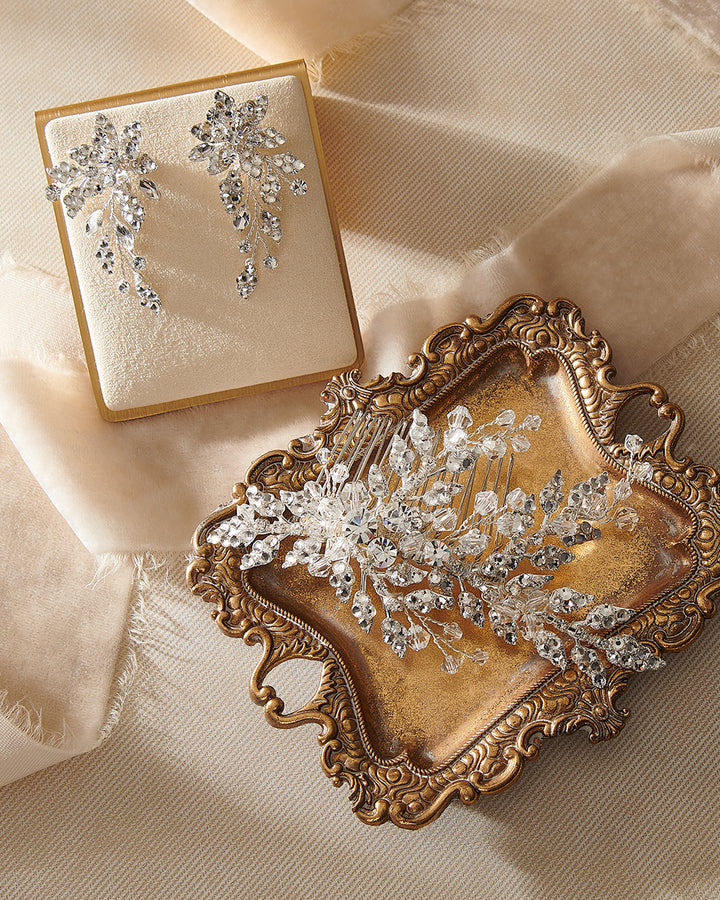 Bridal Comb & Earrings
