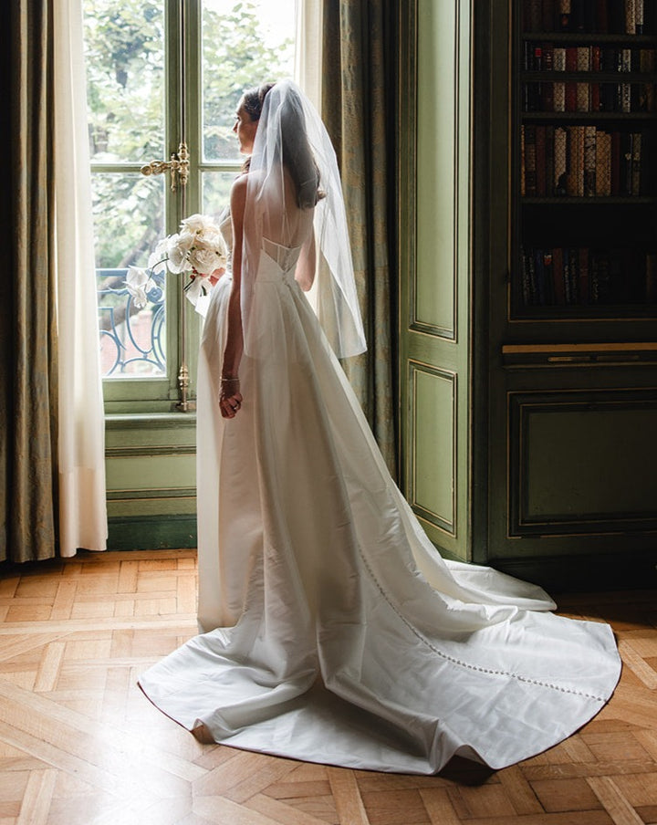Cut Edge Veil for Bride
