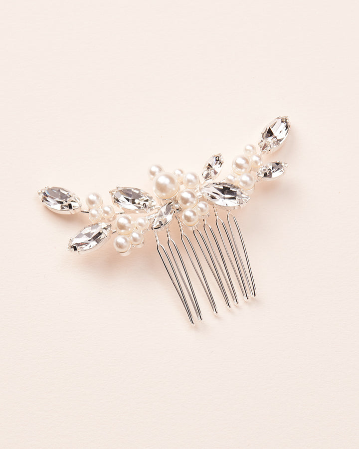 Pearl & Crystal Wedding Hair Comb