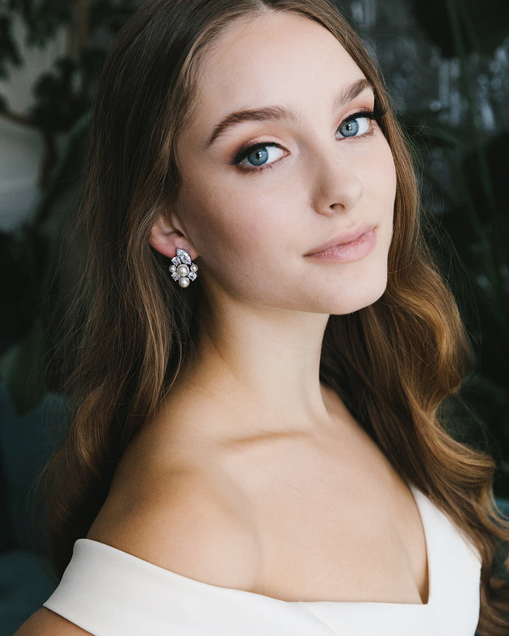 Wedding Stud Earrings Pearls