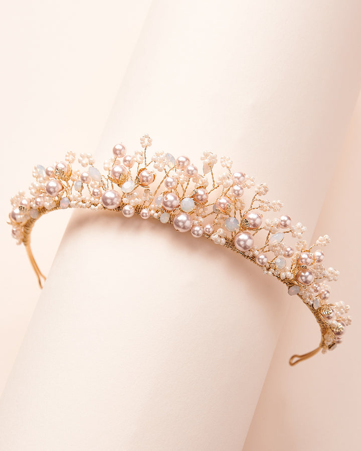 Gold Pearl Tiara