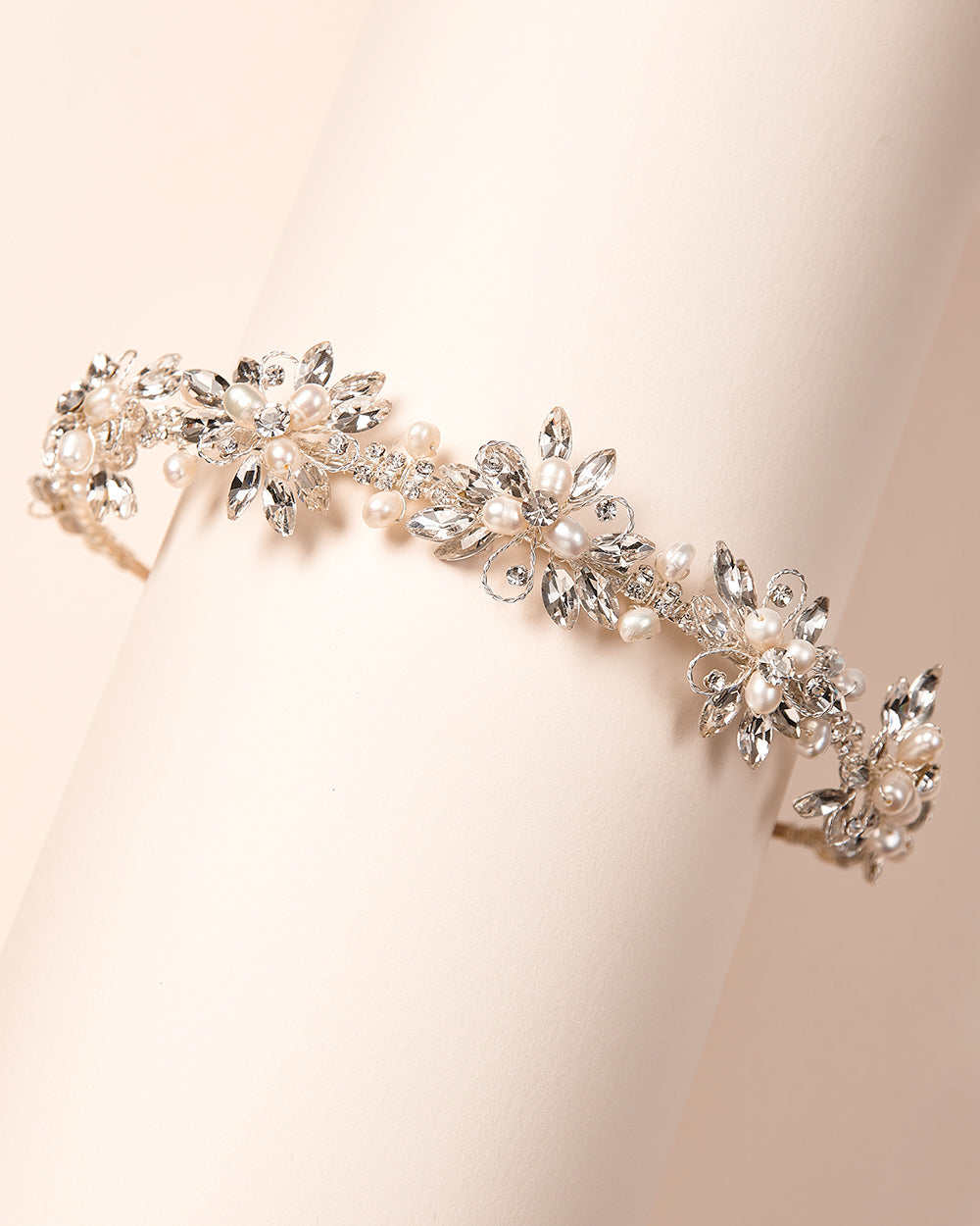 Bridal Headband with Pearls