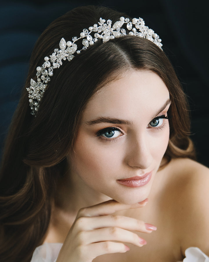 Wedding Headband with Pearls