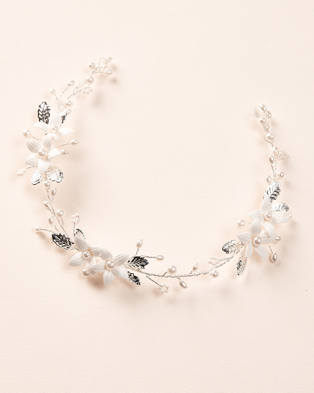 Bridal Hair Vine Floral with Pearls