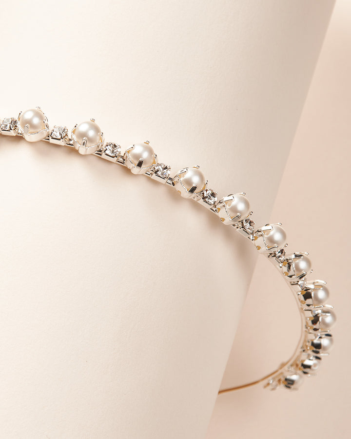 Wedding Pearl and Rhinestone Headband