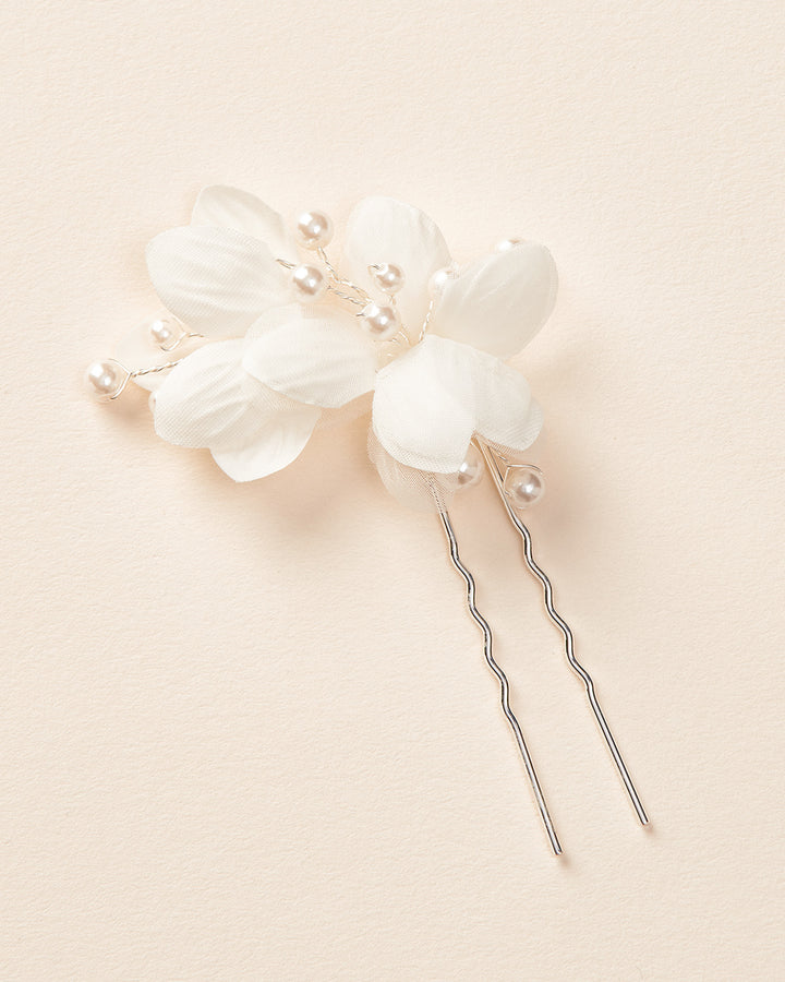Tulle flower Wedding hair pin