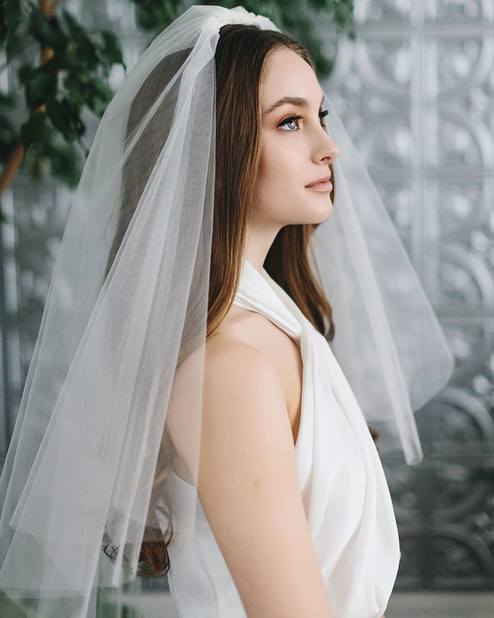 2-Layer Cut Edge Wedding Veil