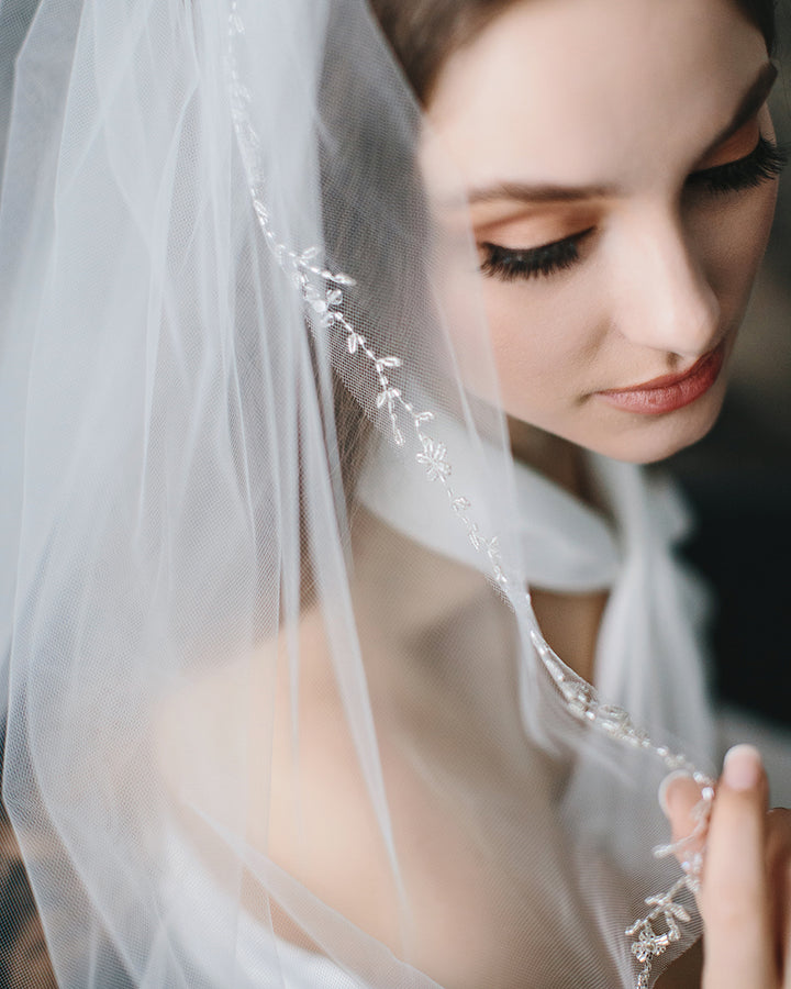 Floral Vine & Leaf Veil