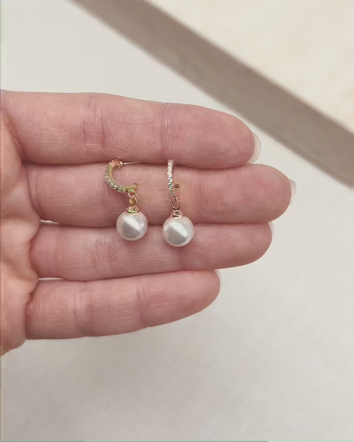 Pearl Hoop Earrings