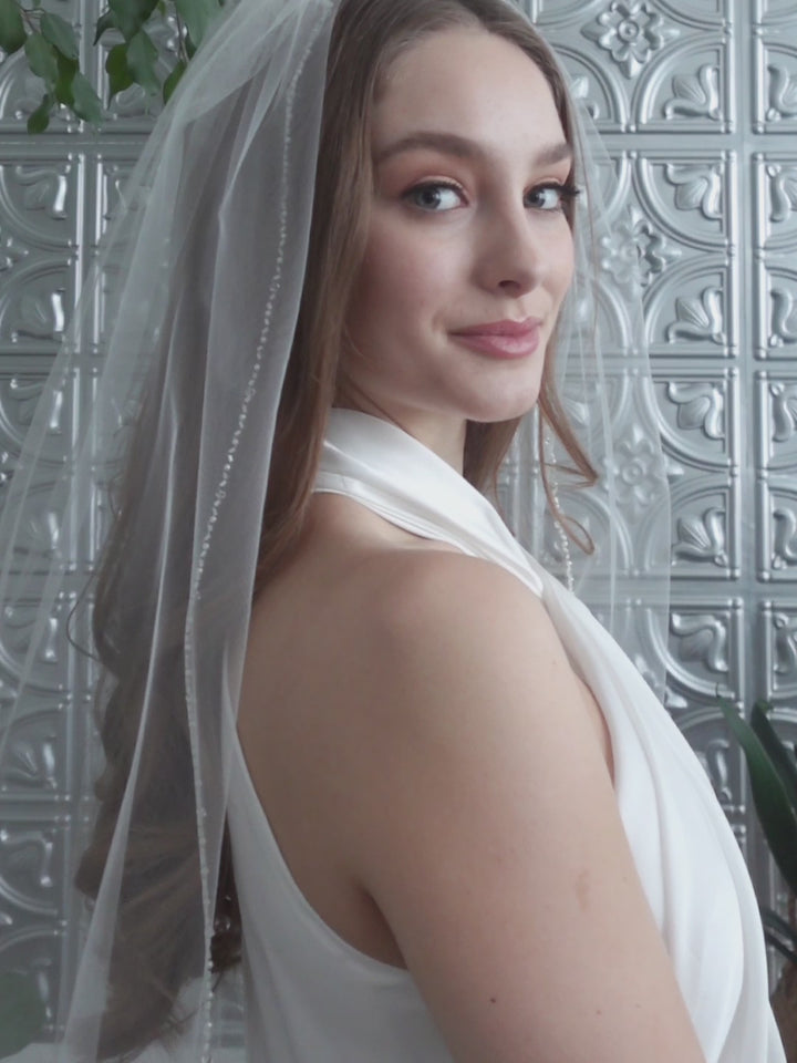 Barely There Beaded Veil