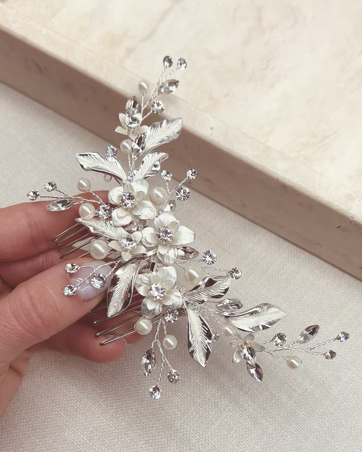 Petite Pearl & Floral Headpiece