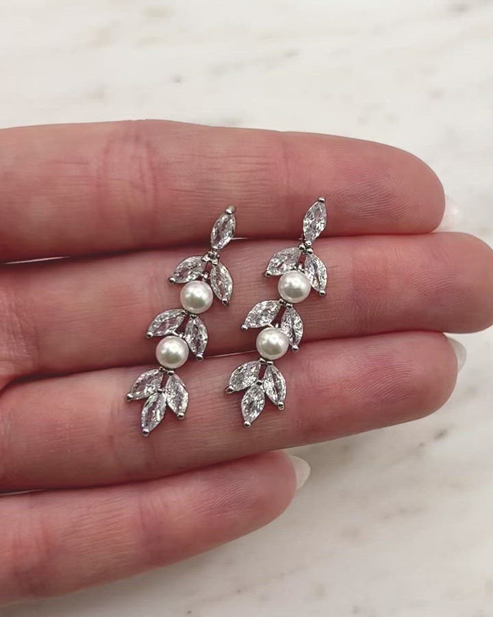 Sydney Pearl CZ Earrings