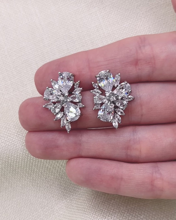 Ellen CZ Cluster Studs