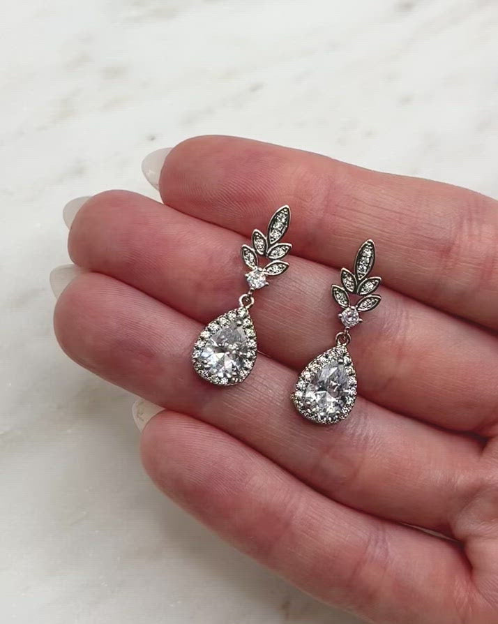 Emilia Floral CZ Earrings