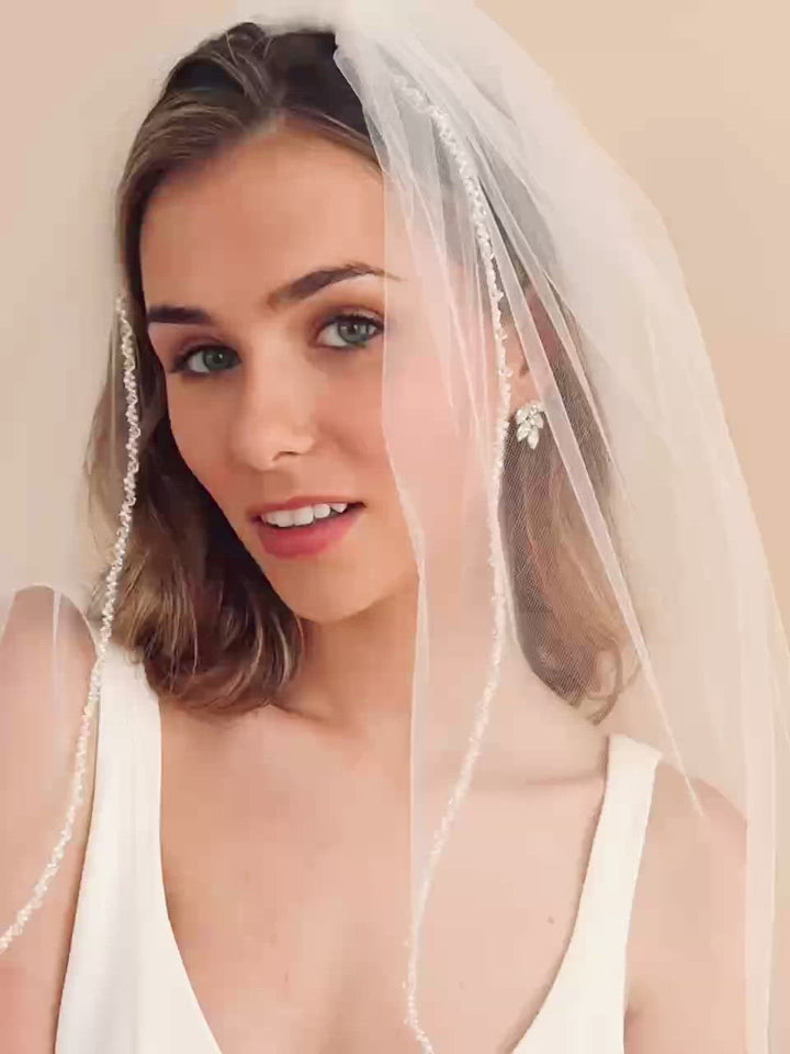 Kylie Crystal & Pearl Veil