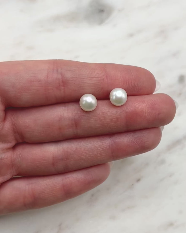 Classic Pearl Stud Earrings