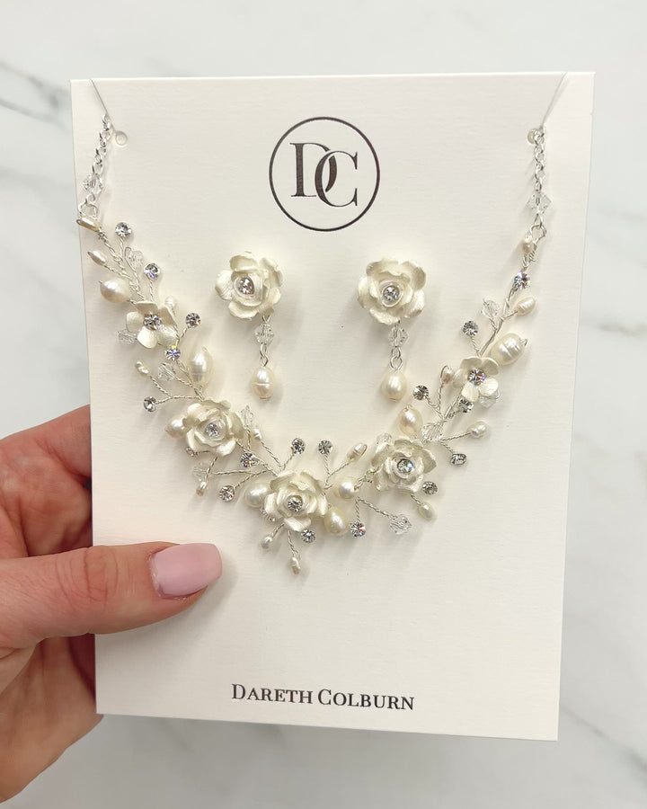 Rose Flower Jewelry Set