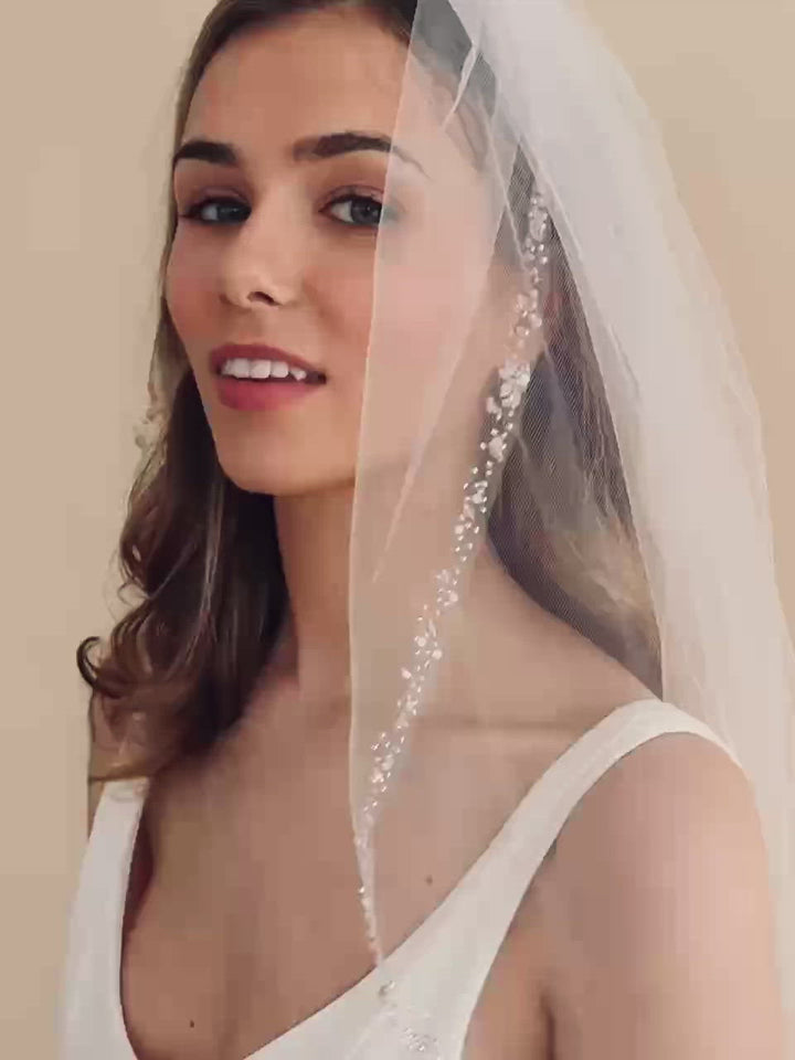 Blush Pink Wedding Veil