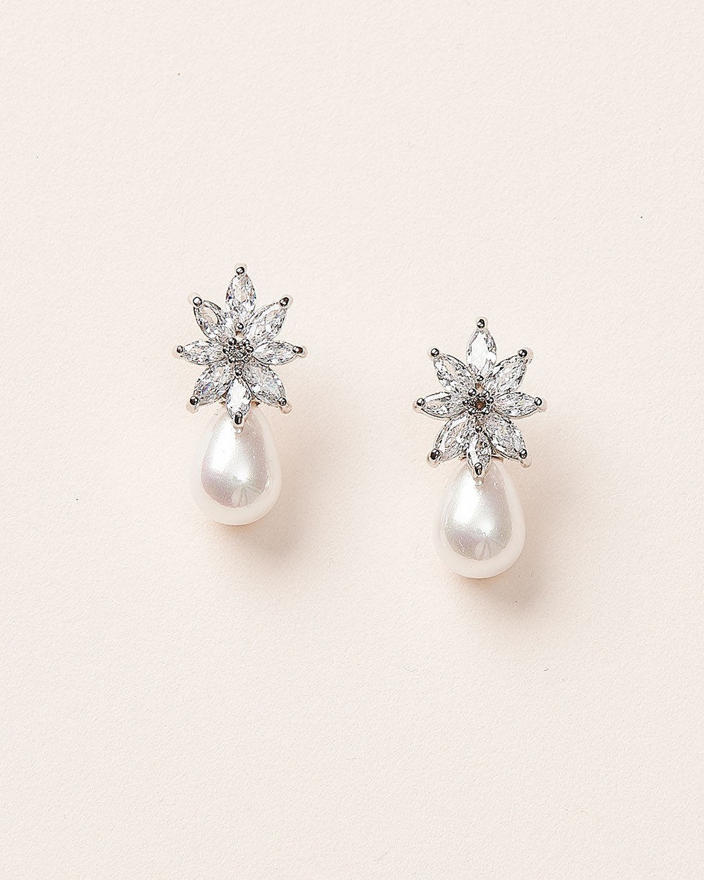 Radiant Freshwater Pearl Drop Earrings, Classic Yet Modern Styling,  Embellished Faux Pearls, Ideal Bridal Wear, Elegant Fashion Accessory -  Rovina Jewellery