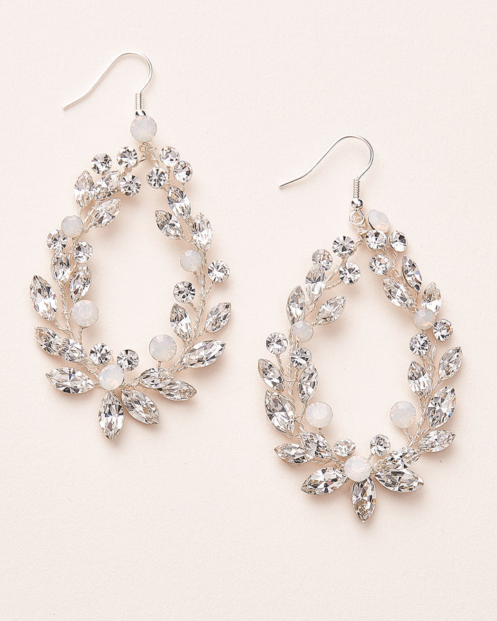 Crystal Hoop Earrings for Bride