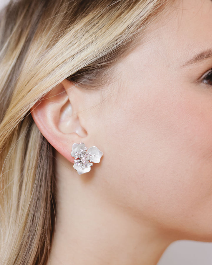 silver stud earrings for Wedding