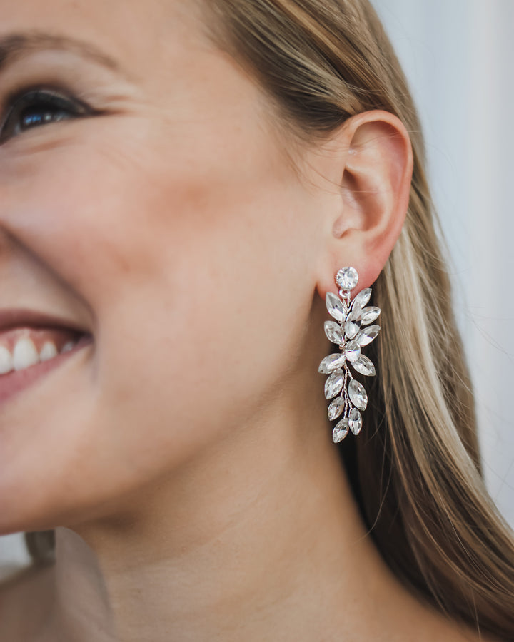 Floral Crystal Earrings